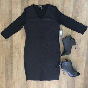 VINCE CAMUTO Suede Front Dress